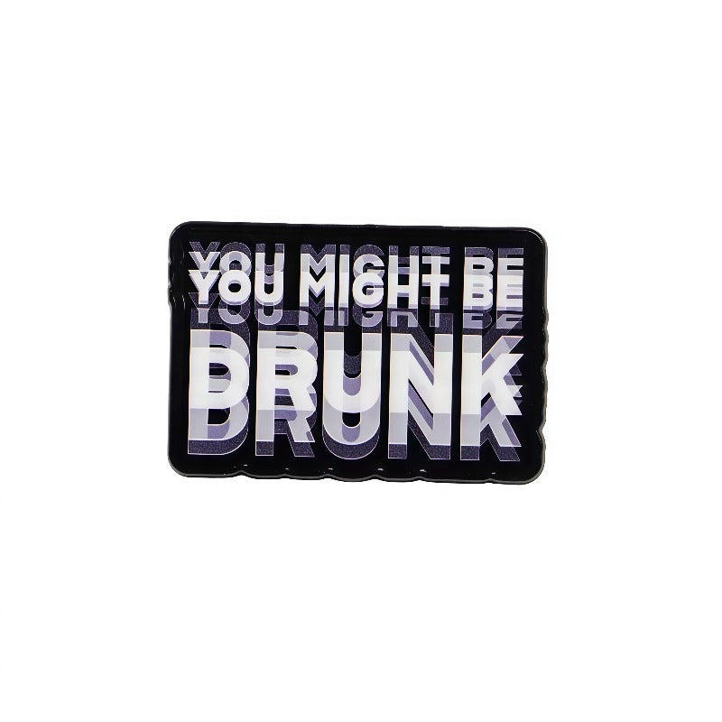 Creative English Quote Brooch Cartoon Metal Badge