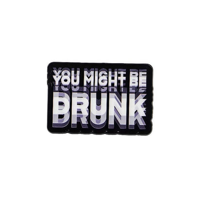 Creative English Quote Brooch Cartoon Metal Badge