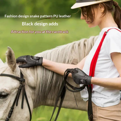 Ladies' Leather Equestrian Gloves