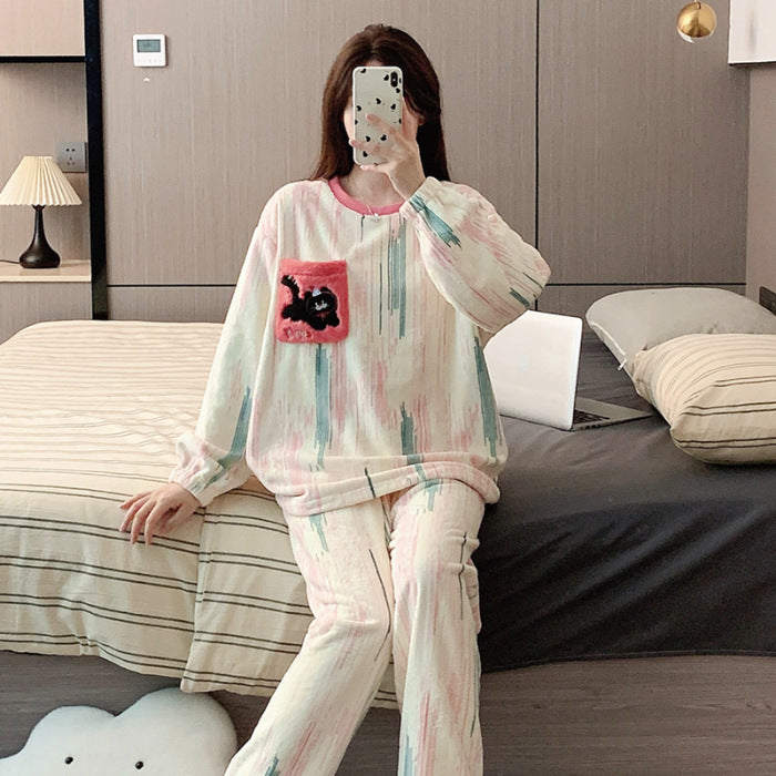 Women's Warm Loungewear Outer Wear Suit