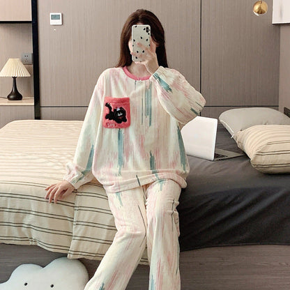 Women's Warm Loungewear Outer Wear Suit