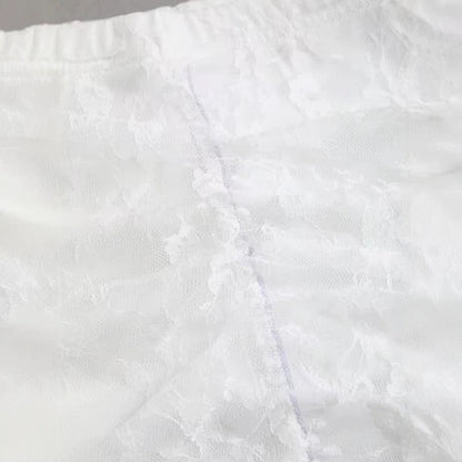 Womens Sheer Lace Hollowed-Out Fishtail Skirt