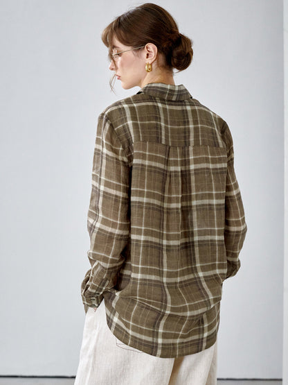 Plaid Button-Down Shirt