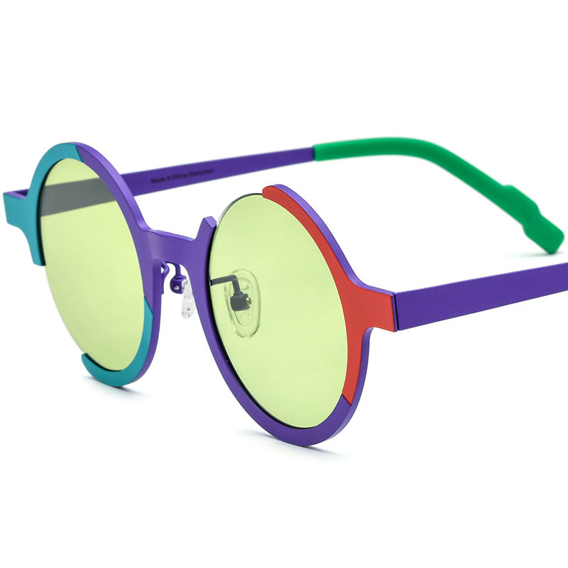 Colorful Pure Titanium Sunglasses In Unique Shapes