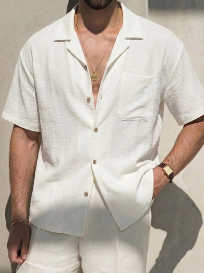 Mens Dress Shirt Summer Thin Style