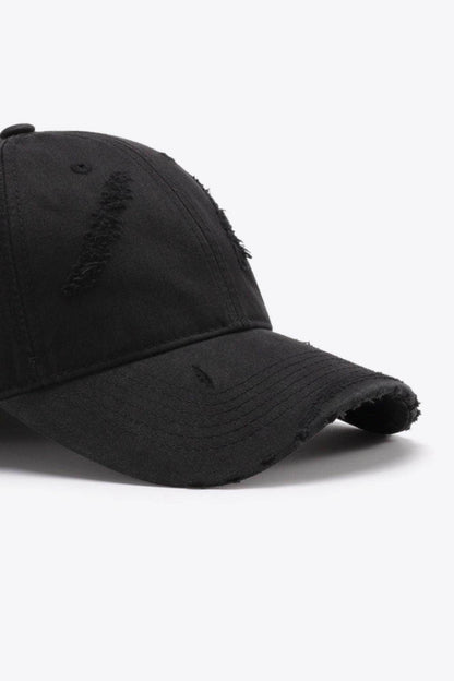 Distressed Adjustable Baseball Cap for Casual Style