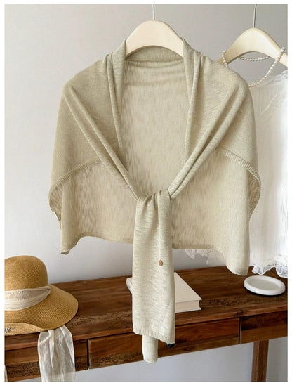 Bamboo-Section Linen Viscose Slimming Cape For Women
