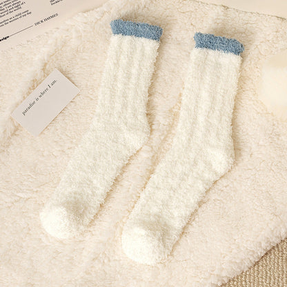 Coral Socks For Children In Autumn And Winter