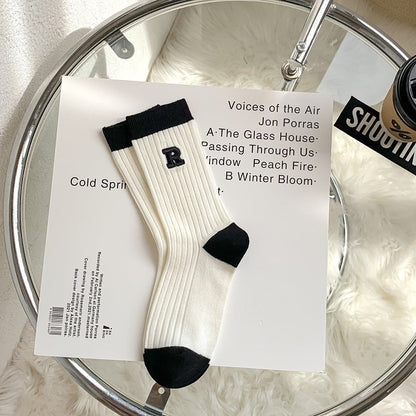 Embroidered Socks For Children With Double Stitches