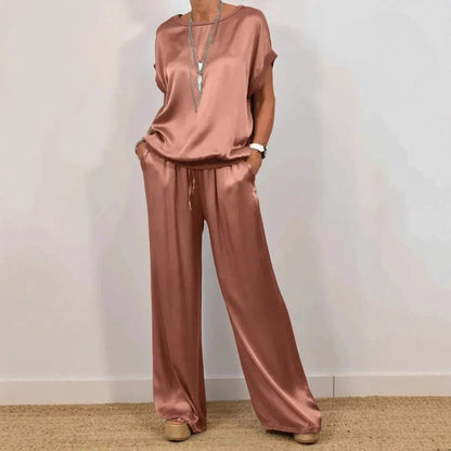2026 Spring Summer New Cross-Border Trade Amazon Independent Site Trendy Loose Shirt Wide-Leg Pants Casual Set