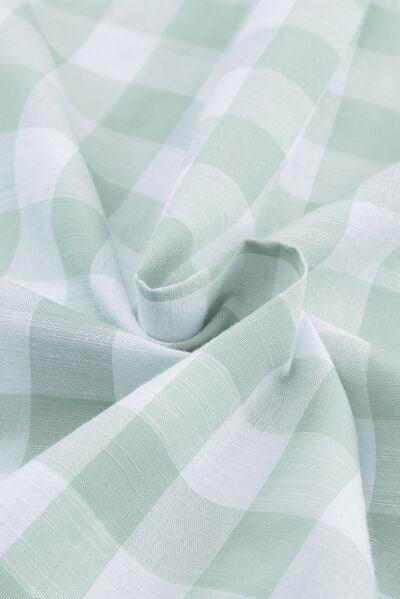 Pocketed Plaid Collared Neck Long Sleeve Shirt for Women