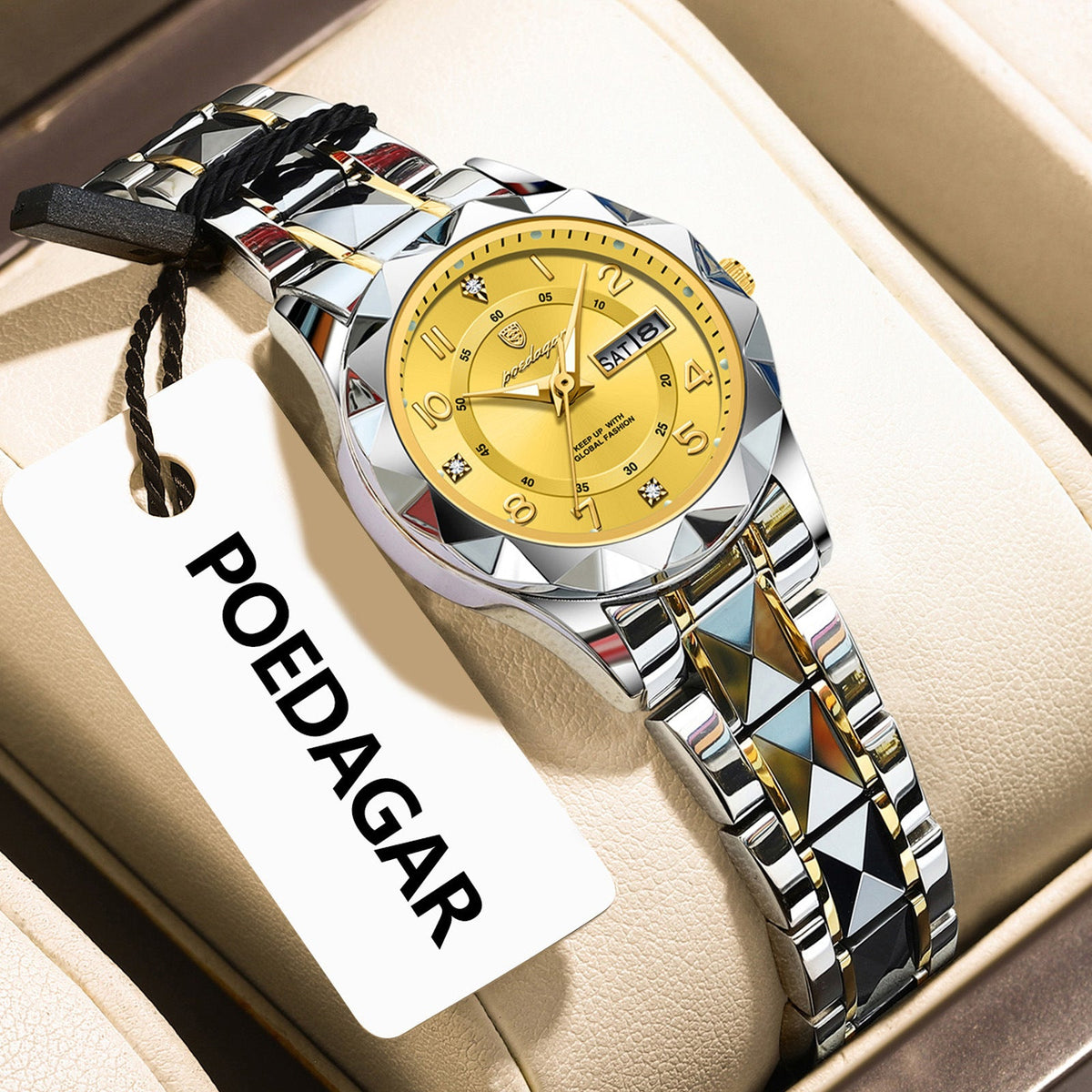 Womens Waterproof Luminous Dual-calendar Watch