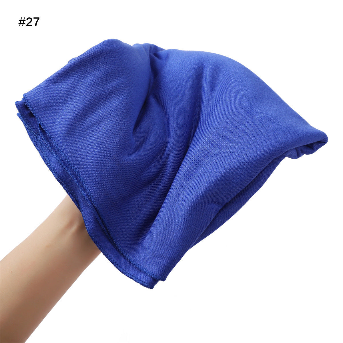 Solid-color Large-size Modal Sweatband Single-color Mercerized Cotton Turban Headscarf