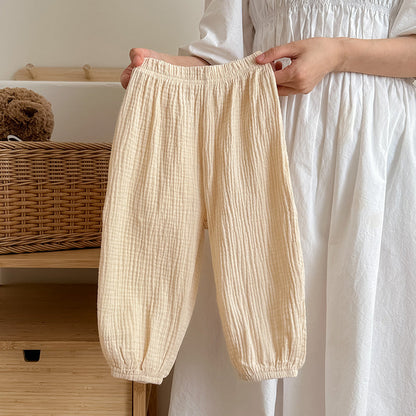 Thin Cotton Cloth Girls' Pajama Pants