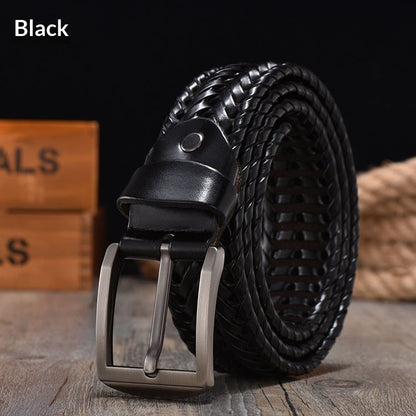 Handwoven Vintage Leather Belt For Men