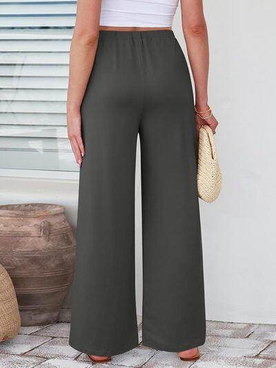 Elastic Waist Wide Leg Pants for Women in Various Sizes