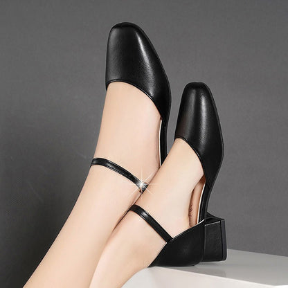 Women's Low Heel Professional Buckle Sping Sandal