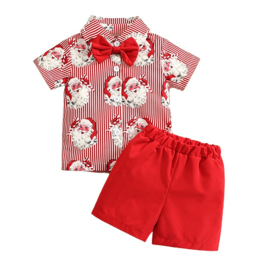 Children's Christmas Shirt Suit Cute Christmas Set