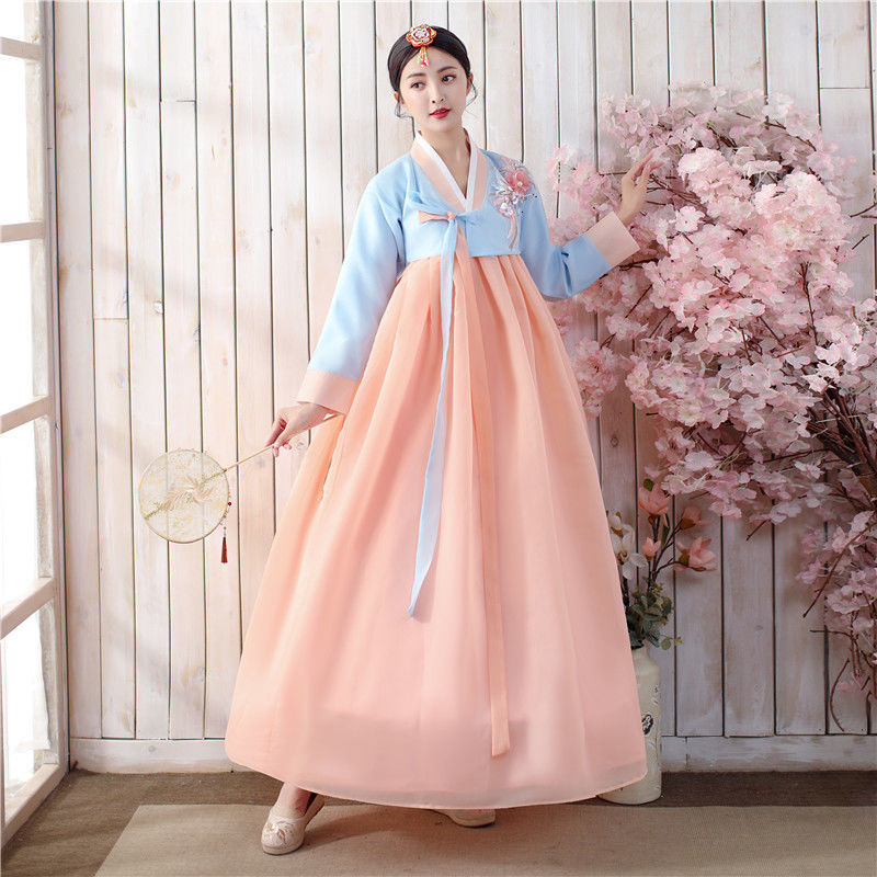 Retro Fashion Hanbok Korean  Ethnic Costumes Stage Dance Costumes