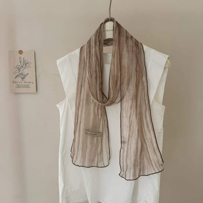 Vintage Ombre Long Silk Scarf