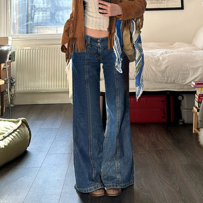 American-style Vintage Slimming Design Skinny Jeans