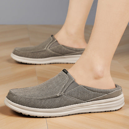 Plus-size Mens Casual Canvas Shoes Springsummer Slip-on Canvas Loafers