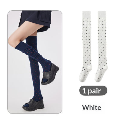 Women's Knee-high Casual Polka-dot Stockings