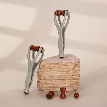 Portable Home Relaxation Solid Wood Finger Roller Massager