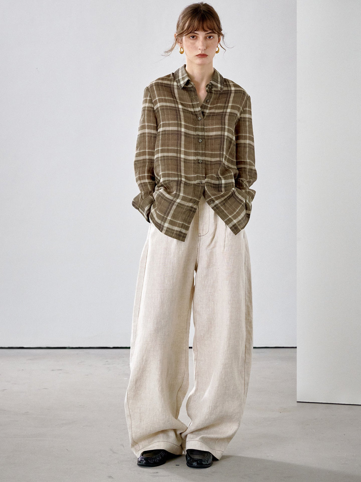 Plaid Button-Down Shirt