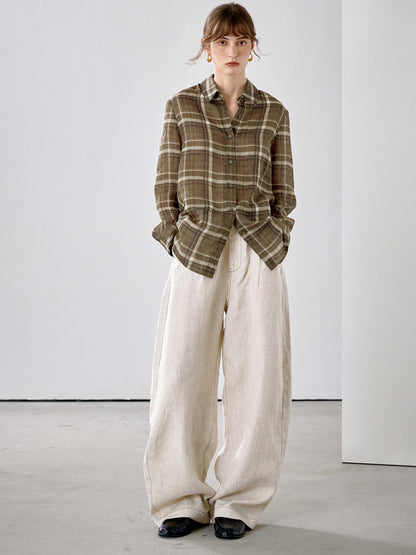 Plaid Button-Down Shirt