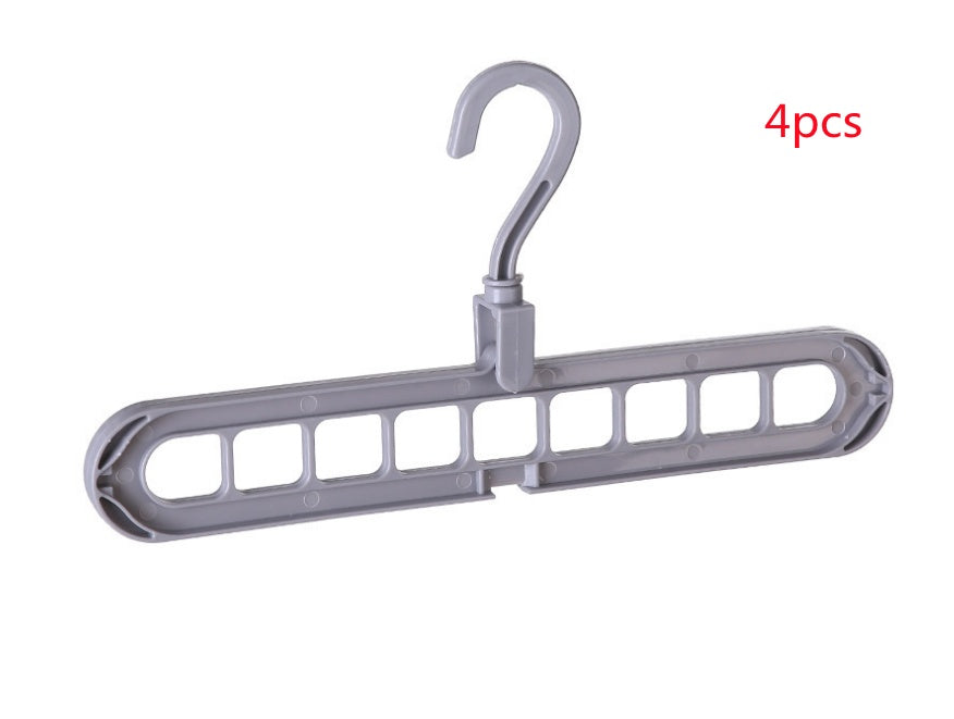 Plastic Clothes Hanger with Storage Hook