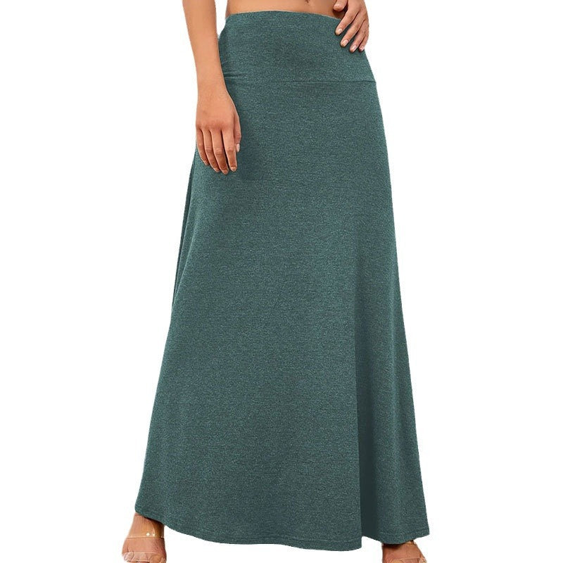Fashionable Knitted Solid Skirt Women