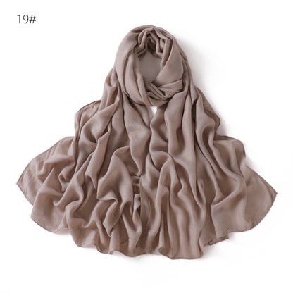 Modal Solid-color Thin-edged Breathable Headscarf