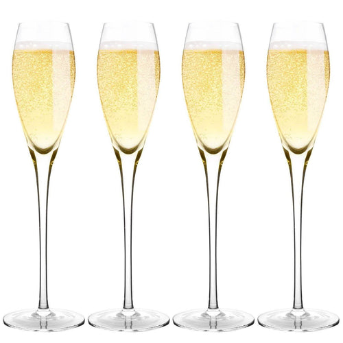 4-Pack: Bella Vino Standard Hand Blown Crystal Red/White Wine Glasses
