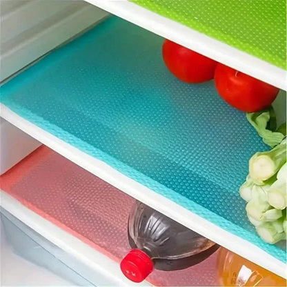 4-Piece Set: High-Quality Refrigerator Liners - Customizable Cabinet Mats