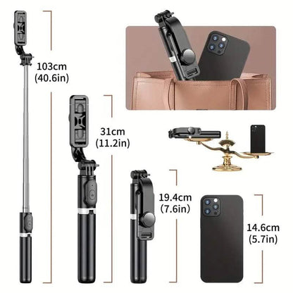 40" Cell Phone Extendable Selfie Stick Tripod