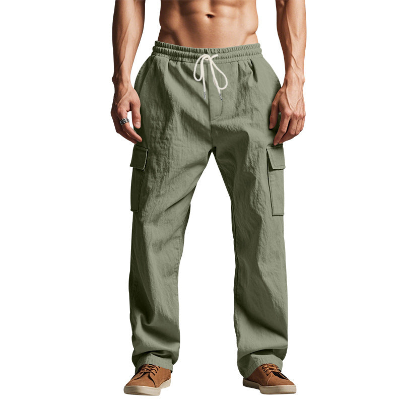 Breathable Multi-pocket Straight-leg Work Pants