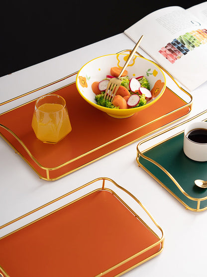 Household Rectangular Tea Tray Water Cup Storage
