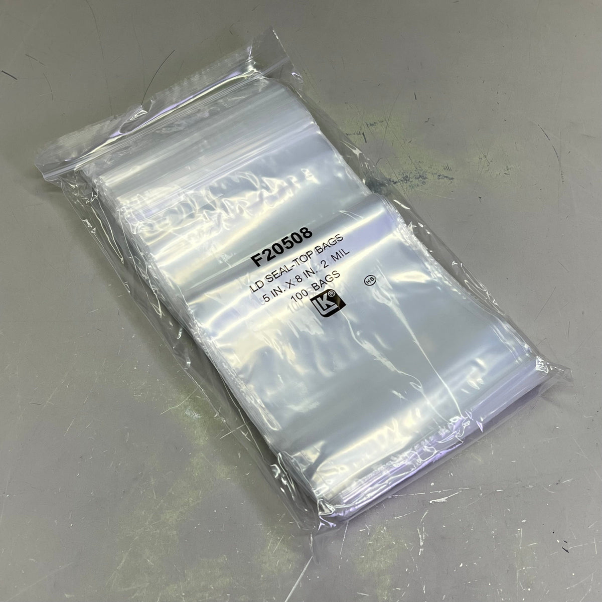 ELKAY PLASTICS (1000) LD Seal Top Poly Bags 5 in. x 8 in. F20508