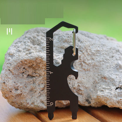 Outdoor Multi-function EDC tool card opener keychain with multi-purpose gadgets outdoor tools