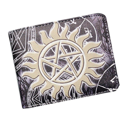 Spot Supernatural wickedness purse five star logo pattern for short money boys and girls' zero Purse