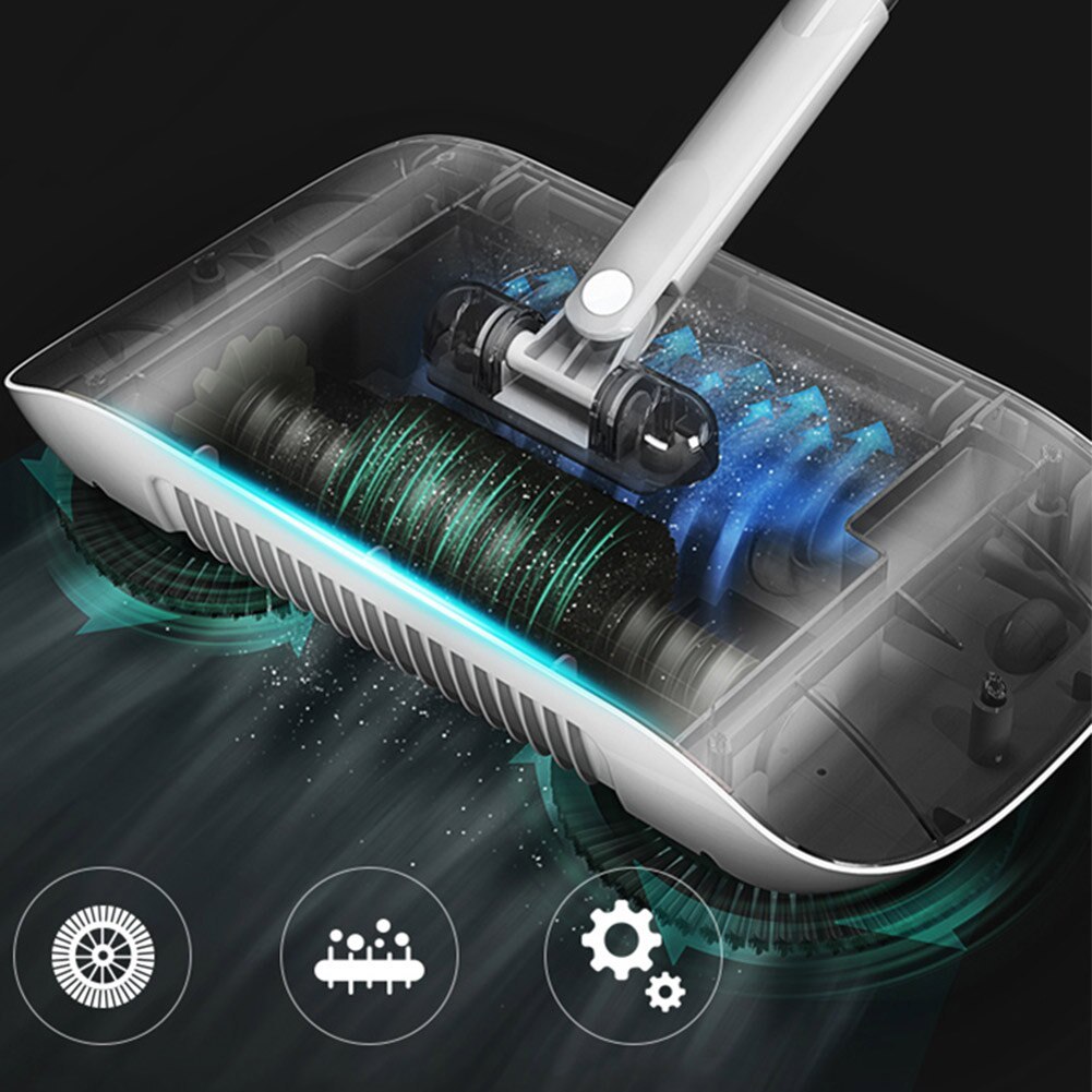 Hand Push Sweeper All In One Broom Mop Dustpan Floor Cleaner
