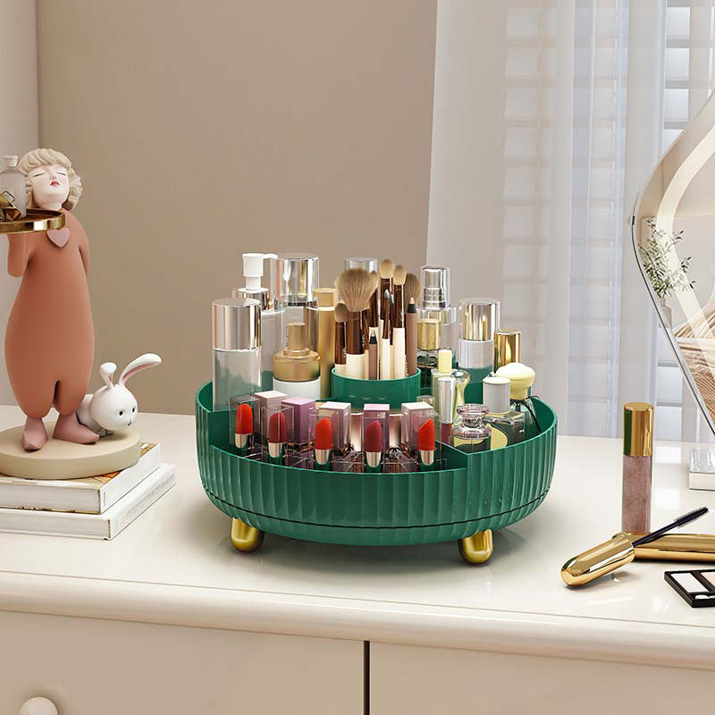 Plastic Cosmetics Rotating Storage Box