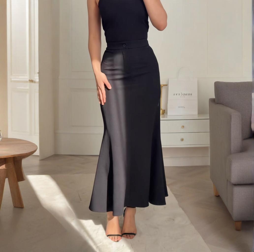 Womens Stylish Versatile Long Skirt