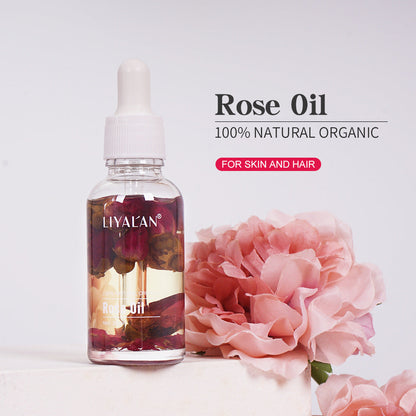 30ml Multi-Purpose Rose Oil: For Face, Body & Hair - Hydrating Botanical Essential Oil