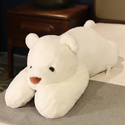 Lying down polar bear plush toy panda doll sleeping pillow doll