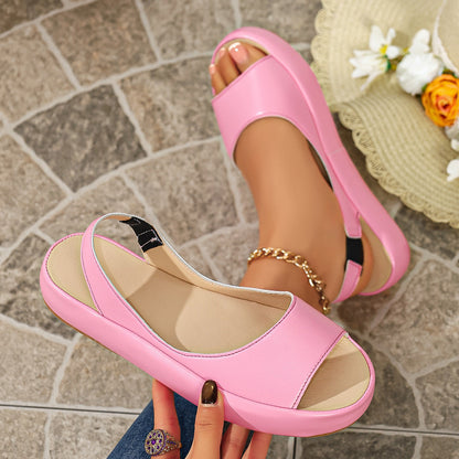 Low-heeled Fish-mouth Fashion Platform Women's Sandals