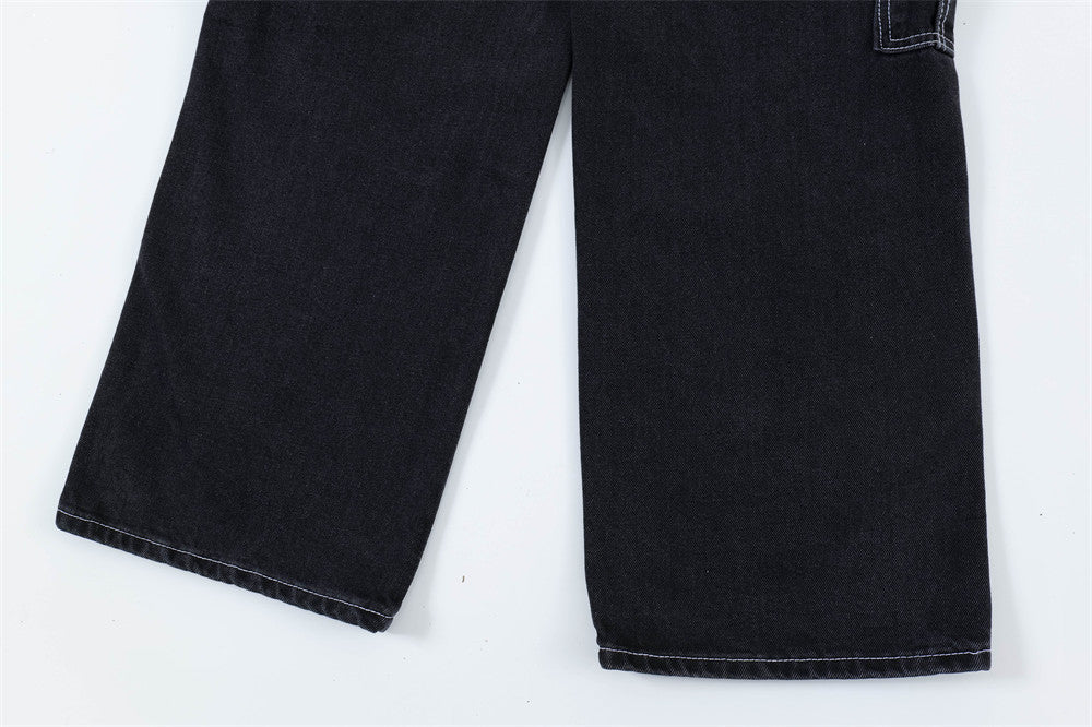 Fashion Punk Rock Cargo Jeans Men