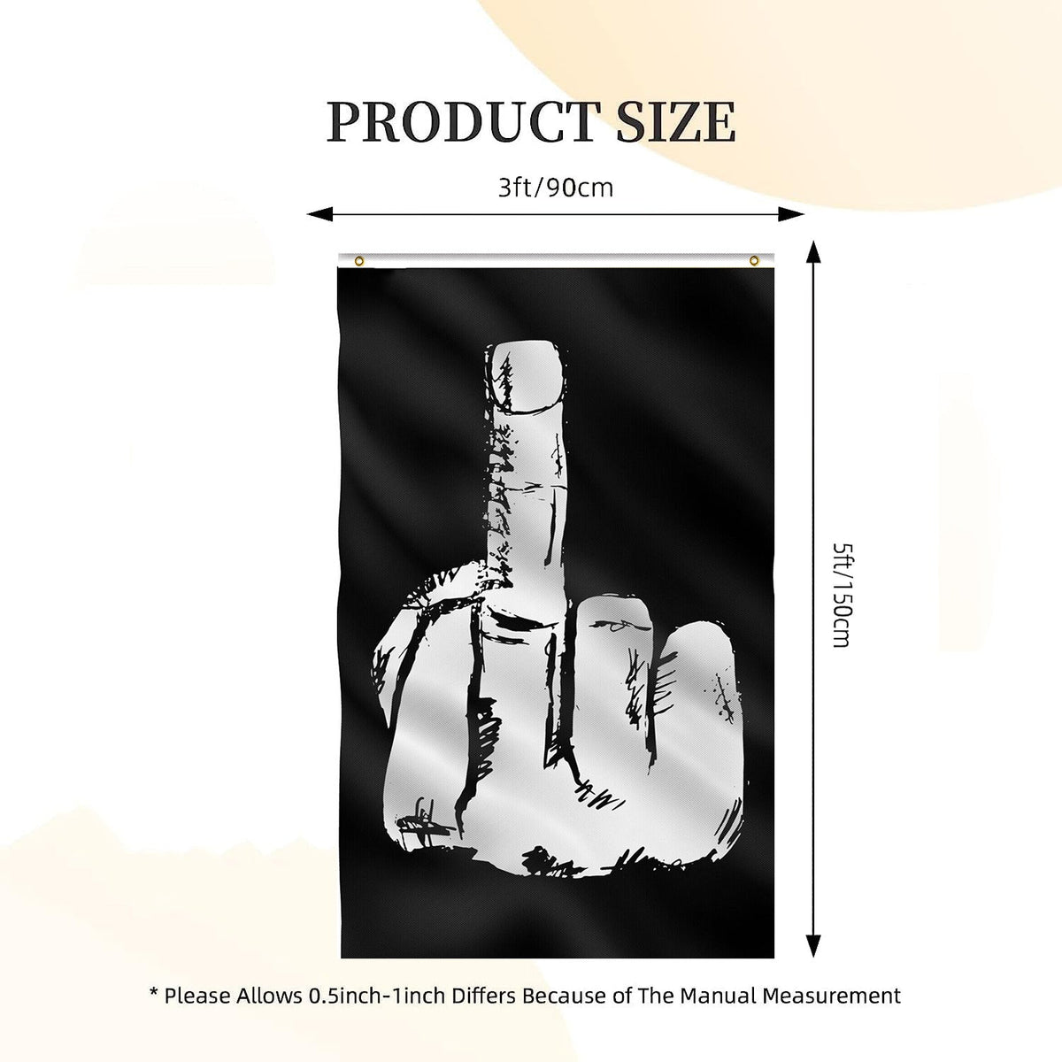 Dormitory Banner Funny Prank Middle Finger Flag
