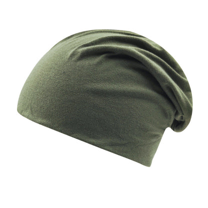 All-season, Versatile Solid-color Slouchy Beanie With A Knitted Wrap-around Design